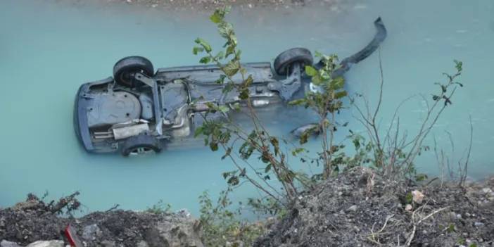 Ordu’da otomobil dereye uçtu! 1 yaralı