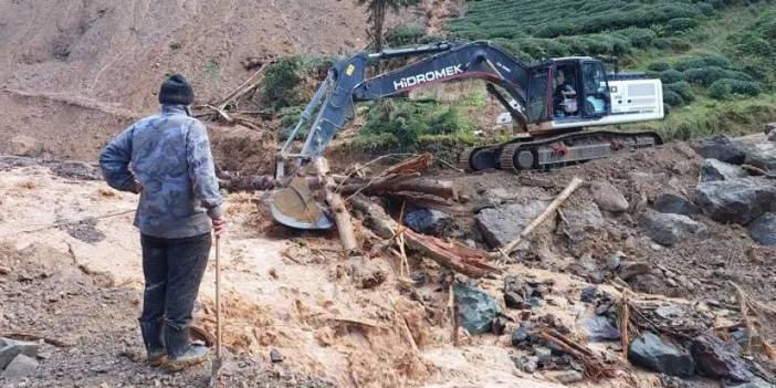 Rize’de heyelan sonrası çalışmalar hızlandı