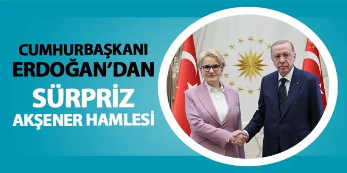 Cumhurbaşkanı Erdoğan'dan sürpriz Akşener hamlesi! Kulisler hareketlendi