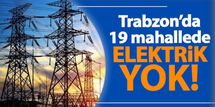 Trabzon'da 19 mahallede elektrik kesintisi! Ne zaman gelecek? 31 Ekim 2024 elektrik kesintileri