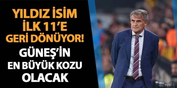 Trabzonspor'un yıldızı ilk 11'e dönüyor! Güneş'in derbideki en büyük kozu olacak