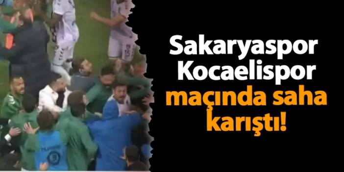 Sakaryaspor - Kocaelispor maçında saha karıştı!