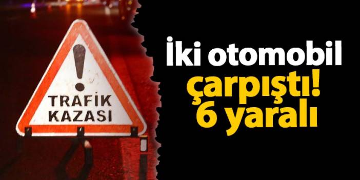 Giresun'da iki otomobil çarpıştı! 6 yaralı