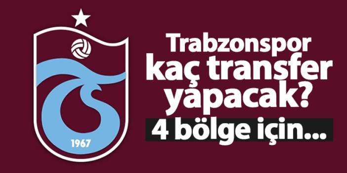 Trabzonspor kaç transfer yapacak? Şenol Güneş açıkladı