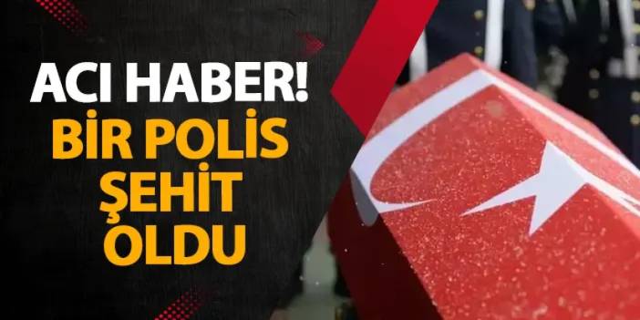 Tunceli'den acı haber! Bir polis şehit oldu