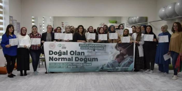 Bayburt’ta anne adaylarına normal doğum eğitimi