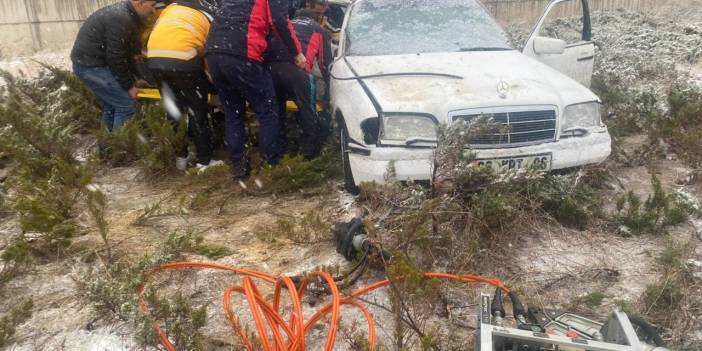 Gümüşhane'de korkutan kaza! Yaralı Trabzon'a getirildi