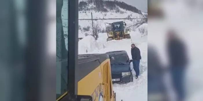 Ordu’da karda mahsur kalan vatandaş kurtarıldı