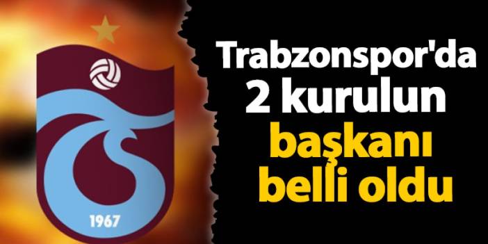 Trabzonspor'da 2 kurulun başkanı belli oldu