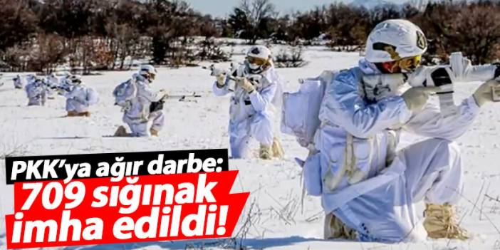 Gürz operasyonlarında PKK’ya ağır darbe: 709 sığınak imha edildi!