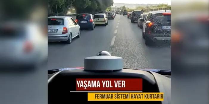 Samsun’da sürücüler fermuar sistemi ile ambulansa yol verdi