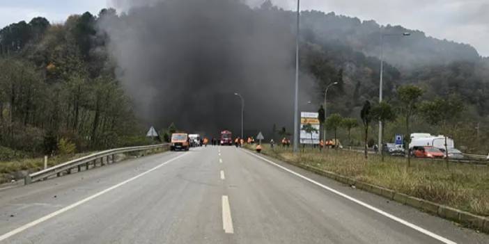 Ordu’da tünelde korkutan yangın! Trafik durdu