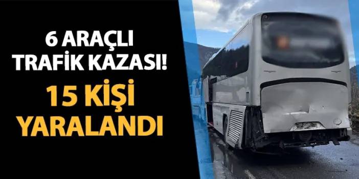 Sakarya'da 6 araçlı kaza! 15 yaralı var