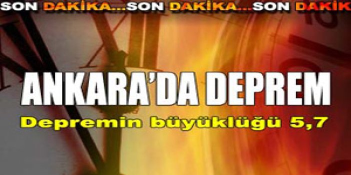 Ankara'da deprem