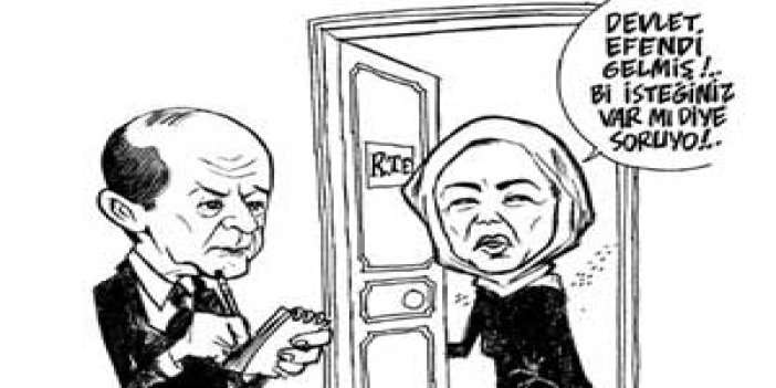 Bahçeli'nin kapıcı karikatürü