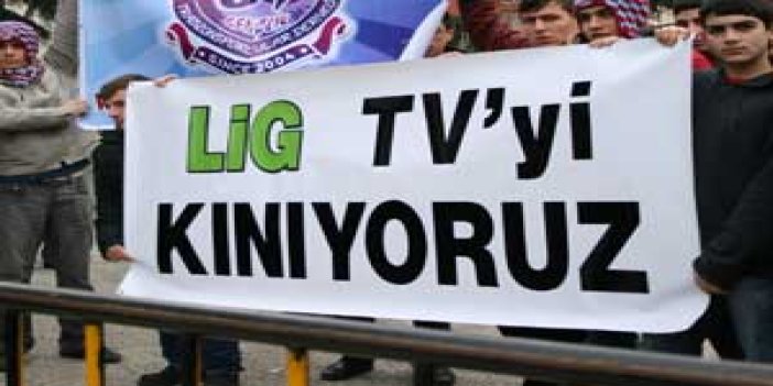 TS taraftarından Lig TV'ye tepki