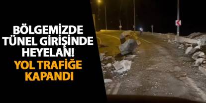 Artvin’de tünel girişinde heyelan! Yol trafiğe kapandı