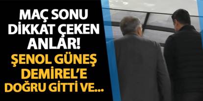 Trabzonspor - Bodrum FK maçı sonrası dikkat çeken anlar! Şenol Güneş, Volkan Demirel'e doğru gitti ve...