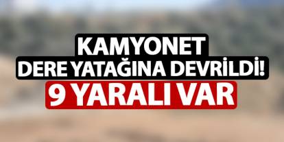 Giresun'da kamyonet dere yatağına devrildi! 9 yaralı var