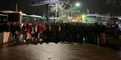 İzmir'de otobüs şoförleri iş bıraktı