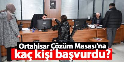 Ortahisar Belediyesi Çözüm Masası'na kaç kişi başvurdu?