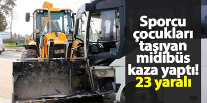 Antalya’da sporcu çocukları taşıyan midibüs kaza yaptı! 23 yaralı