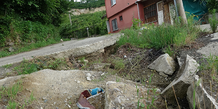 Trabzon'da toprak kaymasıyla zarar gören mahalle afet bölgesi kapsamına alındı