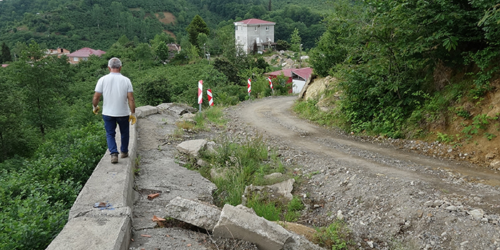 Trabzon'da toprak kaymasıyla zarar gören mahalle afet bölgesi kapsamına alındı