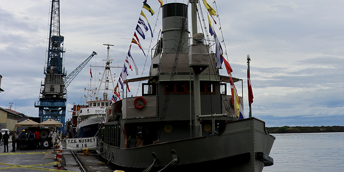 TCG Nusret N-16 Müze Gemisi Trabzon'da ziyarete açıldı