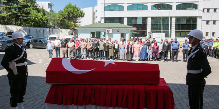 Trabzon'da kansere yenik düşen polis memuru için tören düzenlendi