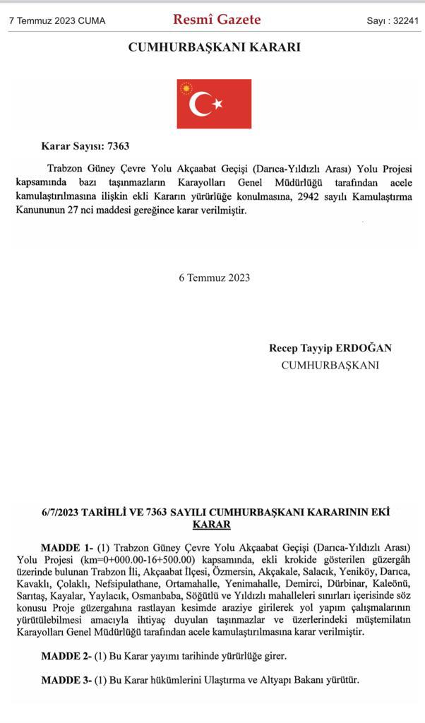 Bakan Uraloğlu Trabzon'da heyecanla beklenen proje için müjdeyi verdi