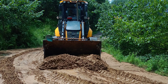 Giresun'da şiddetli yağışın tahribatı gideriliyor