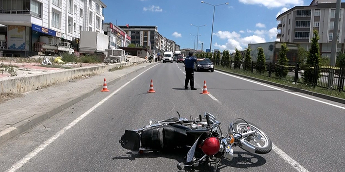 Samsun'da otomobilin çarptığı motosiklet sürücüsü ağır yaralandı