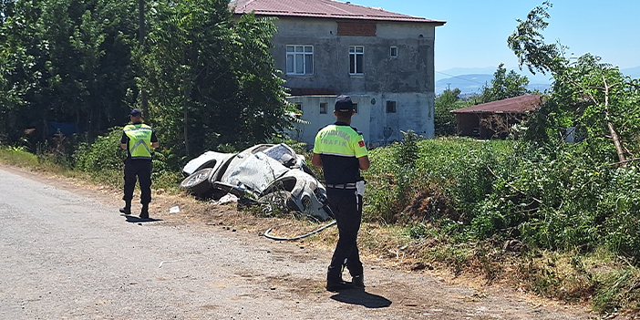 Samsun'da kamyonet devrildi! 1 kişi hayatını kaybetti