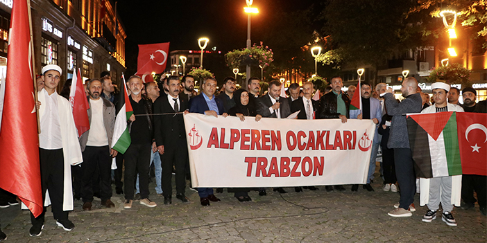 İsrail'ın saldırıları Trabzon'da protesto edildi