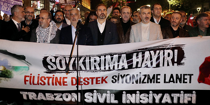 Trabzon'da İsrail protestosu