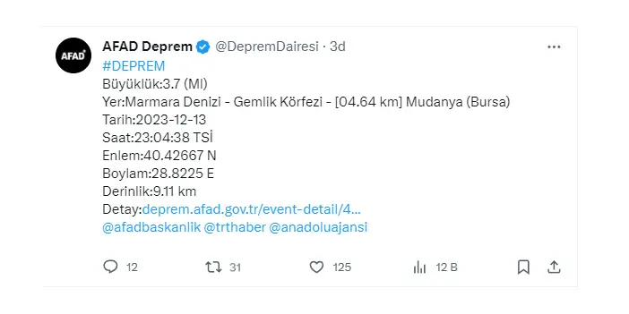 Marmara'da korkutan deprem! İstanbul'da hissedildi