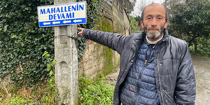 Rize'de "mahallenin devamı" tabelası hayrete düşürdü