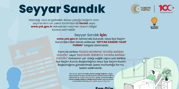 Seyyar sandık başvuruları başladı!