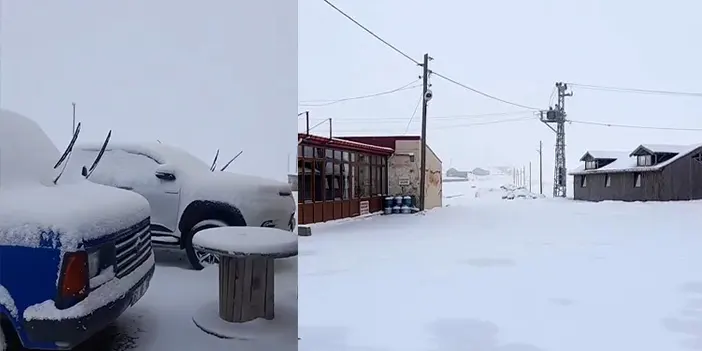 Aralıksız yağış yerini kara bıraktı! Gümüşhane beyaza büründü 