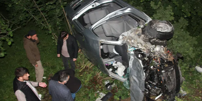 Ordu’da kontrolden çıkan araç bahçeye uçtu: 5 yaralı