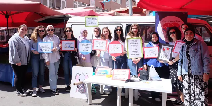 Trabzon'da pazar tezgahlarında farkındalık! Özel eğitim öğrencileri engelleri aşıyor 