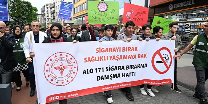 Trabzon'da "Sigarayı bırak sağlıklı yaşamaya bak" yürüyüşü düzenlendi