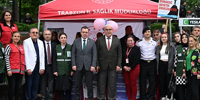 Trabzon'da "Sigarayı bırak sağlıklı yaşamaya bak" yürüyüşü düzenlendi