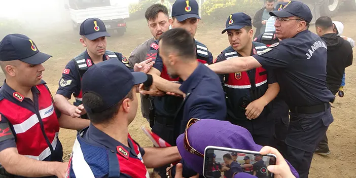 Sis Dağı'ndaki tesisleşmeyi protesto ettiler! Gergin anlar 