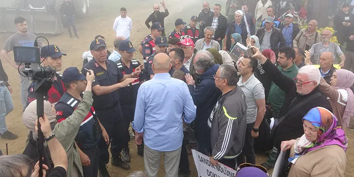 Sis Dağı'ndaki tesisleşmeyi protesto ettiler! Gergin anlar 