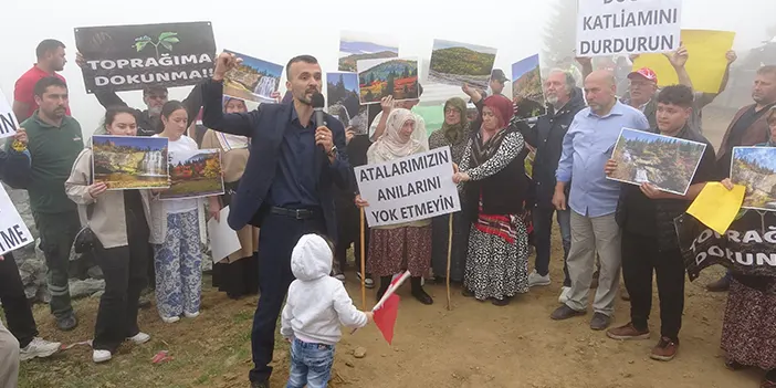 Sis Dağı'ndaki tesisleşmeyi protesto ettiler! Gergin anlar 