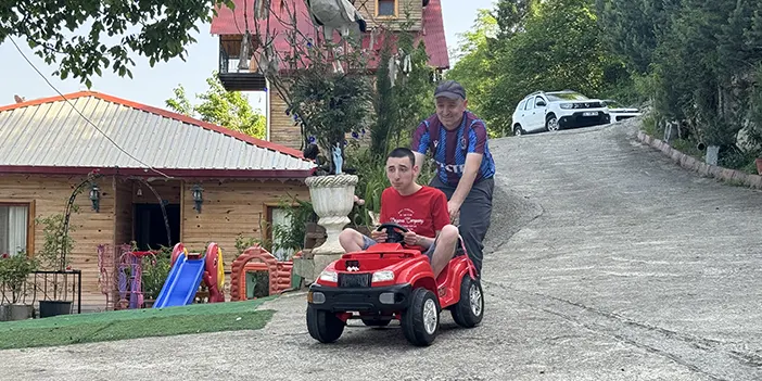 Trabzon'da kanseri iki kez yenen baba, özel çocuğu için hayata sımsıkı tutunuyor