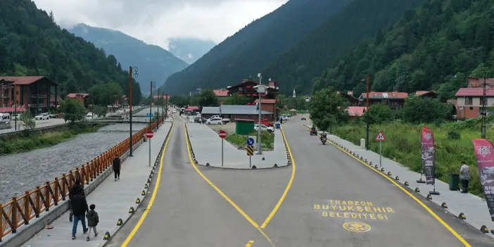 Trabzon'un gözde turizm merkezi! Uzungöl'ün yolu yenilendi