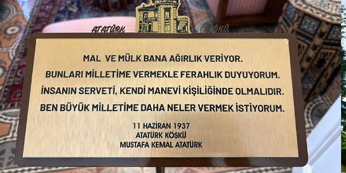 Atatürk'ün vasiyetini anlatan sözler yerine konuldu! Başkan Kaya teşekkür etti 